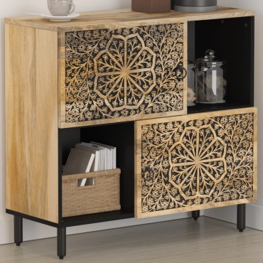 vidaXL Βοηθητικό Ντουλάπι 80x33x75cm από Μασίφ Ξύλο Μάνγκο 1 τεμ.
