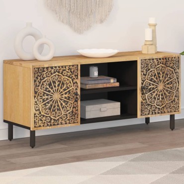 vidaXL Έπιπλο Τηλεόρασης 105x33x46cm από Μασίφ Ξύλο Μάνγκο