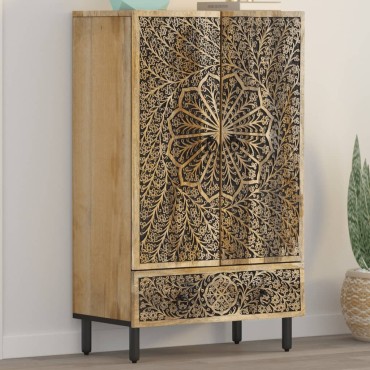 vidaXL Ντουλάπι 60x33x100cm από Μασίφ Ξύλο Μάνγκο 1 τεμ.