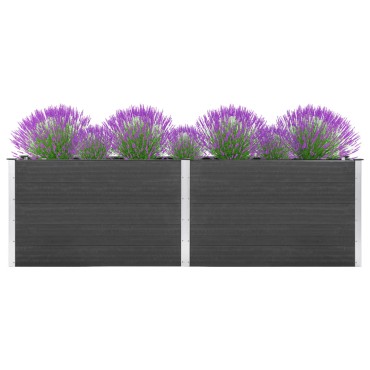 vidaXL Ζαρντινιέρα Υπερυψωμένη Γκρι 200 x 100 x 91 εκ. από WPC