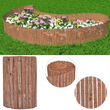 vidaXL Φράχτης Κήπου 1000x50cm από Φλοιό Δέντρου