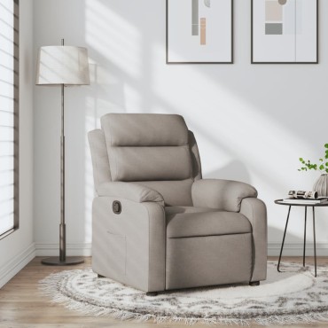 vidaXL Πολυθρόνα Ανακλινόμενη Taupe Υφασμάτινη 75x92,5x100cm 1 τεμ.