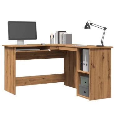 vidaXL Γραφείο Γωνιακό Τεχνίτης Δρυς 120x140x75cm Επεξεργασμένο Ξύλο 1 τεμ.