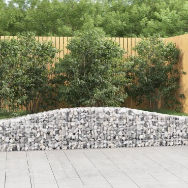 vidaXL Συρματοκιβώτια Τοξωτά 10 τεμ. 400x30x40/60 εκ. Γαλβαν. Ατσάλι