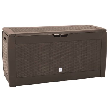 vidaXL Μπαούλο Αποθήκευσης Κήπου Καφέ 119x48x60cm από Πολυπροπυλένιο 1 τεμ.