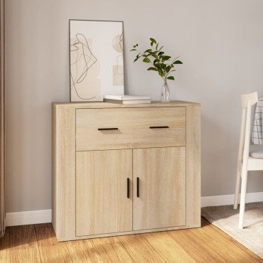 vidaXL Ντουλάπι Sonoma Δρυς 80x33x70cm από Επεξεργασμένο Ξύλο 1 τεμ.