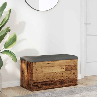 Πάγκος αποθήκευσης vidaXL Παλαιό ξύλο 82x42x45cm Κατασκευασμένο ξύλο