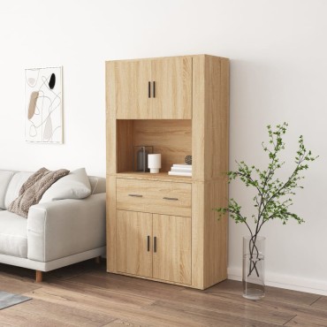 vidaXL Ντουλάπι Sonoma δρυς από Επεξεργασμένο Ξύλο 80x33x70cm 1 τεμ.