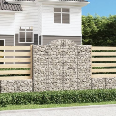 vidaXL Συρματοκιβώτια Τοξωτά 13 τεμ. 200x50x180/200 εκ. Γαλβαν. Ατσάλι