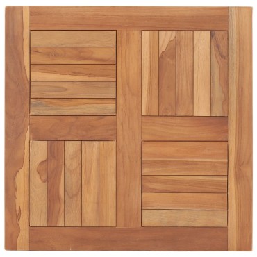 vidaXL Επιφάνεια Τραπεζιού 60x60x2,5cm Μασίφ Ξύλο Teak 1 τεμ.