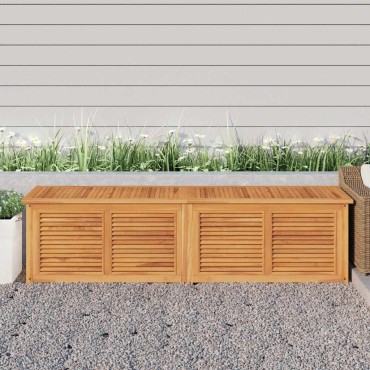 vidaXL Μπαούλο Αποθήκευσης Κήπου με Τσάντα 200x50x55cm Μασίφ Ξύλο Teak 1 τεμ.