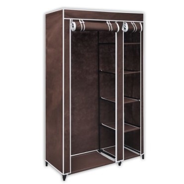 vidaXL Ντουλάπα Καφέ Υφασμάτινη 110x45x175cm 1 τεμ.