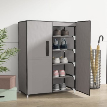 vidaXL Ντουλάπα Παπουτσιών Γκρι 60x28x90cm Υφασμάτινη