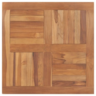 vidaXL Επιφάνεια Τραπεζιού Τετράγωνη 80x80x2,5cm Μασίφ Ξύλο Teak 1 τεμ.