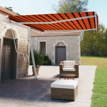 vidaXL Τέντα Αυτόματη Ανεξάρτητη Πορτοκαλί / Καφέ 400x350 εκ.