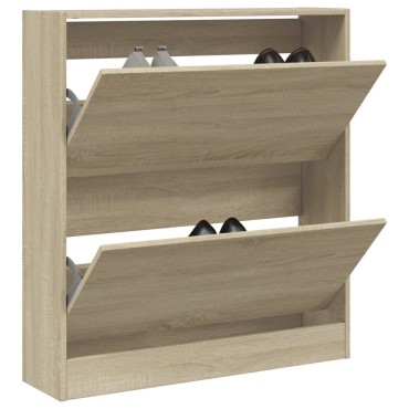 vidaXL Παπουτσοθήκη Sonoma Δρυς 80x21x87,5cm από Επεξεργασμένο Ξύλο