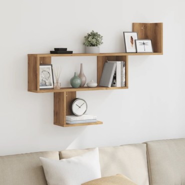 vidaXL Ράφι Τοίχου Αρτισιανή Δρυς 100x15x70cm από Επεξεργασμένο Ξύλο 1 τεμ.