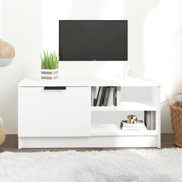 vidaXL Έπιπλο Τηλεόρασης Λευκό 80x35x36,5cm Επεξεργασμένο Ξύλο