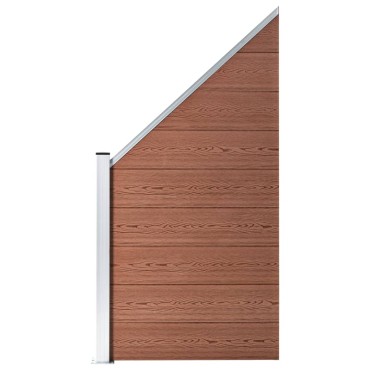 vidaXL Πάνελ Περίφραξης Καφέ 105x(105-180)cm από WPC