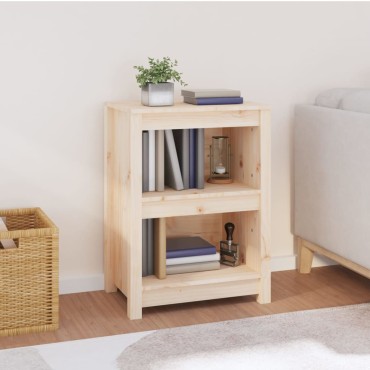 vidaXL Βιβλιοθήκη 50x35x68cm από Μασίφ Ξύλο Πεύκου 1 τεμ.