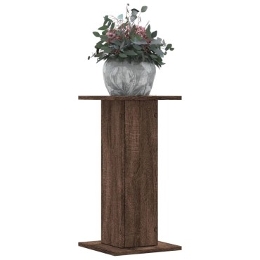 vidaXL Βάσεις Φυτών 2 Τεμ. Καφέ Δρυς 30x30x60 εκ. Επεξεργασμένο Ξύλο