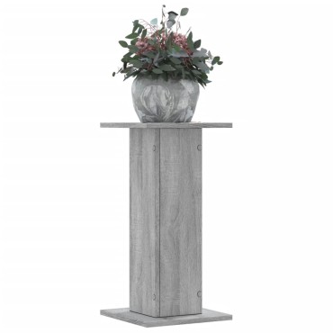 vidaXL Βάσεις Φυτών 2 Τεμ. Γκρι Sonoma 30x30x60 εκ. Επεξεργασμένο Ξύλο