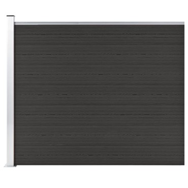 vidaXL Πάνελ Περίφραξης Μαύρο 175x146cm από WPC