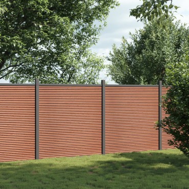 vidaXL Πάνελ Περίφραξης Καφέ 353x186cm από WPC