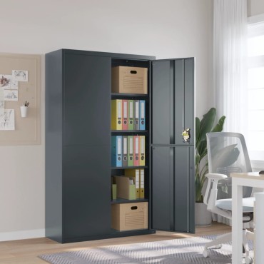 vidaXL Αρχειοθήκη Ανθρακί 105x40x180cm Ατσάλινη 1 τεμ.