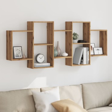 vidaXL Ράφι Τοίχου Αρτισιανή Δρυς 159x18x65cm από Επεξεργασμένο Ξύλο 1 τεμ.
