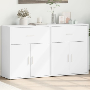 vidaXL Βοηθητικά Ντουλάπια 2 τεμ. Λευκά 60x31x70cm Επεξεργ. Ξύλο
