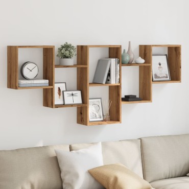 vidaXL Ράφι Τοίχου Αρτισιανή Δρυς 159x18x66cm από Επεξεργασμένο Ξύλο 1 τεμ.