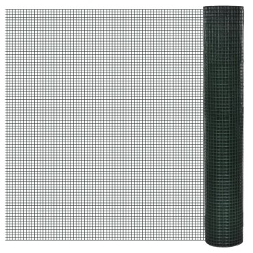 vidaXL Συρματόπλεγμα Κοτετσόσυρμα Πράσινο 10x1 μ Γαλβανιζέ Επικάλ. PVC 10x1 μ. (ΜxΥ)</li><li>Διαστάσεις ματιού: 16x16 χιλ. (ΜxΠ)</li><li>Διάμετρος ρολού: 13,5cm