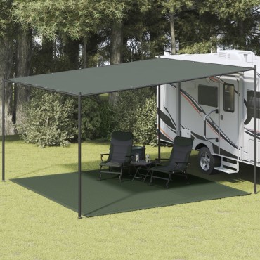 vidaXL Χαλί Σκηνής Σκούρο Πράσινο 400 x 400 εκ.