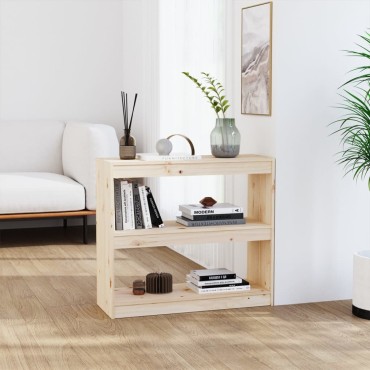 vidaXL Βιβλιοθήκη/Διαχωριστικό Χώρου 80x30x71,5cm Μασίφ Ξύλο Πεύκου 1 τεμ.