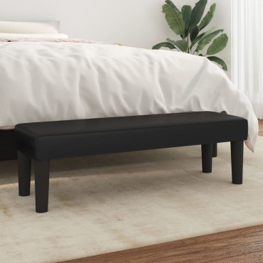 vidaXL Πάγκος Μαύρος 100x30x30cm από Συνθετικό Δέρμα 1 τεμ.