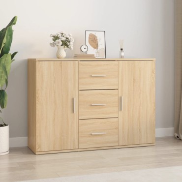 vidaXL Μπουφές Sonoma Δρυς 91x29,5x65cm από Επεξεργασμένο Ξύλο 1 τεμ.