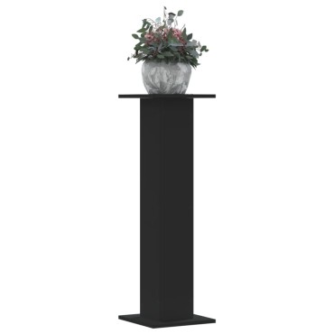 vidaXL Βάσεις Φυτών 2 τεμ. Μαύρες 30x30x95 εκ. από Επεξεργασμένο Ξύλο