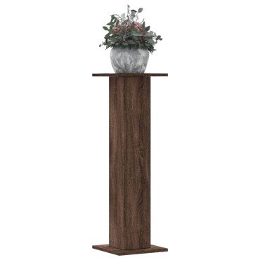vidaXL Βάσεις Φυτών 2 Τεμ. Καφέ Δρυς 30x30x95 εκ. Επεξεργασμένο Ξύλο