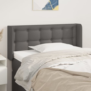 vidaXL Κεφαλάρι με Πτερύγια Γκρι 103x16x78/88cm Συνθετικό Δέρμα 1 τεμ.