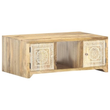 vidaXL Τραπεζάκι Σαλονιού 90x50x35cm από Μασίφ Ξύλο Μάνγκο 1 τεμ.