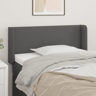 vidaXL Κεφαλάρι με Πτερύγια Γκρι 103x16x78/88cm Συνθετικό Δέρμα 1 τεμ.