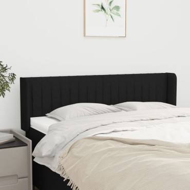 vidaXL Κεφαλάρι με Πτερύγια Μαύρο 147x16x78/88cm Υφασμάτινο 1 τεμ.
