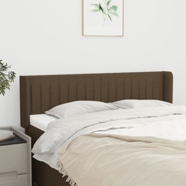 vidaXL Κεφαλάρι με Πτερύγια Σκούρο Καφέ 147x16x78/88cm Υφασμάτινο 1 τεμ.