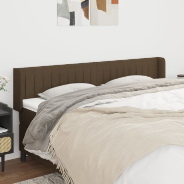 vidaXL Κεφαλάρι με Πτερύγια Σκούρο Καφέ 163x16x78/88cm Υφασμάτινο 1 τεμ.
