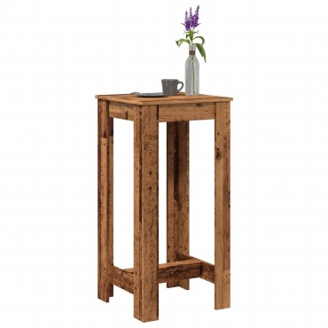 vidaXL Τραπέζι Μπαρ Όψη Παλαιού Ξύλου 51x50x103,5cm Επεξ. Ξύλο 1 τεμ.