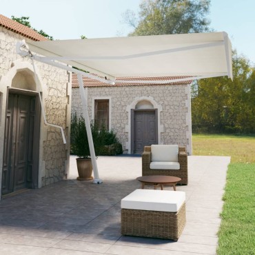 vidaXL Τέντα Αυτόματη Ανεξάρτητη Κρεμ 500 x 350 εκ.