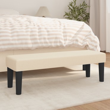 vidaXL Πάγκος Κρεμ 100x30x30cm Υφασμάτινος 1 τεμ.