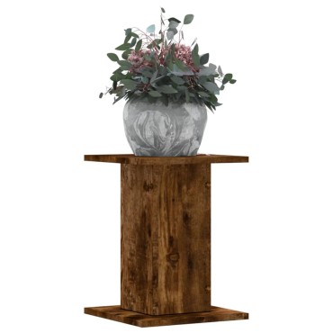 vidaXL Βάσεις Φυτών 2Τεμ. Καπνιστή Δρυς 30x30x40εκ. Επεξεργασμένο Ξύλο