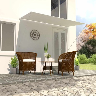 vidaXL Τέντα Συρόμενη Κρεμ 350 x 150 εκ.